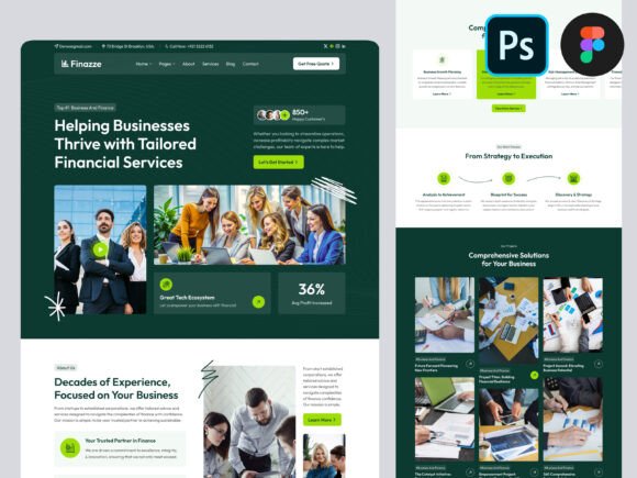 Business Finance Landing Page PSD: A Strategic Blueprint for Professional Growth