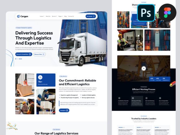 Cargon-Transport Landing Page PSD Figma: A Strategic Asset for Professional Positioning