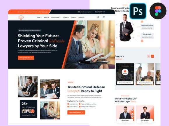 Corporat Lawyer Website Ui Figma Template