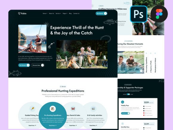 Fishing Hunting Club UI Design Figma: A Modern Blueprint for Professional Websites