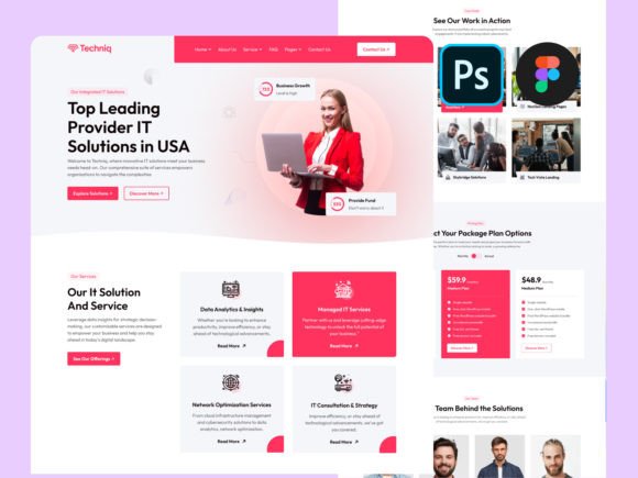 It Solution Website UI PSD Figma: A Modern Blueprint for Professional Portfolios