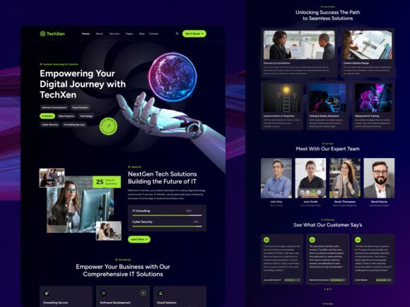It Solutions Technology Figma PSD Template