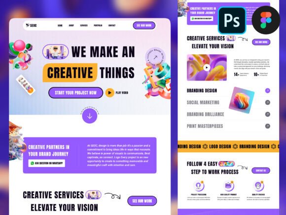 Mastering the Graphic Design Agency Landing Page PSD for Professional Web Development