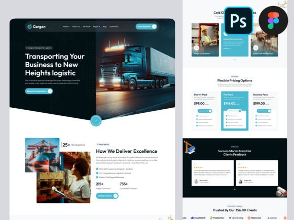 Mastering the Transport Landing Page PSD Figma Workflow for Professional Web Design