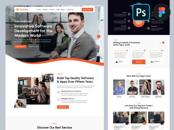 Software Development Landing Page PSD: A Versatile Foundation for Modern Digital Presence