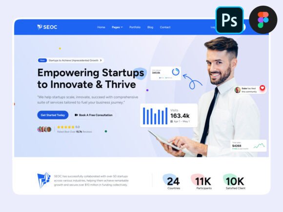Startup Agency Landing Page PSD Figma: A Strategic Asset for Professional Positioning