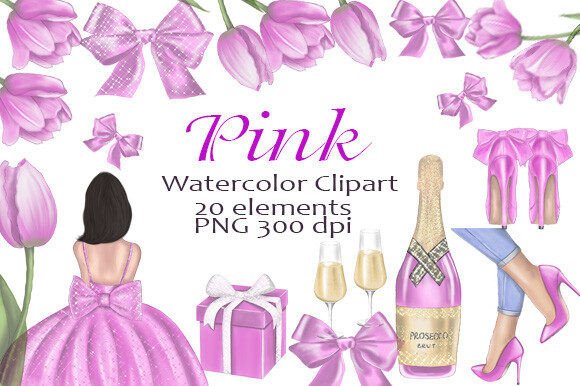 Watercolor Clipart Pink PNG: Elevating Digital and Physical Design Projects