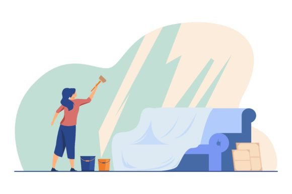 Woman Washing Panoramic Window: A Vector Asset Review